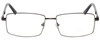 Front View of Jubilee Mens BIG & TALL J-5914-MGU-60mm Designer Reading Glasses Matte Gun Metal
