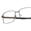 Close Up View of Jubilee J5914 Designer Single Vision Prescription Rx Eyeglasses in Matte Gunmetal Silver Mens Rectangle Full Rim Metal 60 mm