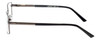 Side View of Jubilee J5914 Designer Blue Light Blocking Eyeglasses in Matte Gunmetal Silver Mens Rectangle Full Rim Metal 60 mm