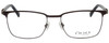 Front View of OGA 10073O-MD11 Designer Reading Eye Glasses with Custom Cut Powered Lenses in Satin Brown Black Gold Unisex Rectangle Full Rim Metal 58 mm