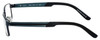 Side View of OGA 2609S-GN010 Designer Progressive Lens Blue Light Blocking Eyeglasses in Gun Metal Silver Black Unisex Rectangle Full Rim Metal 55 mm