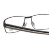 Close Up View of OGA 81590O-GG020 Designer Progressive Lens Prescription Rx Eyeglasses in Gun Metal Black Unisex Rectangle Full Rim Metal 54 mm