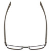 Top View of OGA 81590O-GG020 Designer Progressive Lens Prescription Rx Eyeglasses in Gun Metal Black Unisex Rectangle Full Rim Metal 54 mm