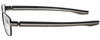 Side View of OGA 81590O-GG020 Designer Progressive Lens Blue Light Blocking Eyeglasses in Gun Metal Black Unisex Rectangle Full Rim Metal 54 mm