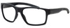 Profile View of Smith Optics Caravan MAG Designer Progressive Lens Blue Light Blocking Eyeglasses in Matte Black Unisex Square Full Rim Acetate 59 mm