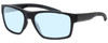 Profile View of Smith Optics Caravan MAG Designer Progressive Lens Blue Light Blocking Eyeglasses in Matte Black Unisex Square Full Rim Acetate 59 mm