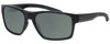 Profile View of Smith Optics Caravan MAG Designer Polarized Sunglasses with Custom Cut Smoke Grey Lenses in Matte Black Unisex Square Full Rim Acetate 59 mm