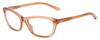 Profile View of Smith Optics Getaway Designer Blue Light Blocking Eyeglasses in Crystal Tobacco Brown Unisex Cateye Full Rim Acetate 56 mm