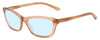 Profile View of Smith Optics Getaway Designer Progressive Lens Blue Light Blocking Eyeglasses in Crystal Tobacco Brown Unisex Cateye Full Rim Acetate 56 mm