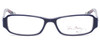 Front View of Vera Bradley Madeline Designer Reading Eye Glasses with Custom Cut Powered Lenses in Navy Blue African Violet Ladies Rectangle Full Rim Acetate 50 mm