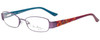 Profile View of Vera Bradley McKensie Ladies Designer Reading Eye Glasses Plum Crazy Purple 51mm