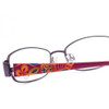 Close Up View of Vera Bradley McKensie Ladies Designer Reading Eye Glasses Plum Crazy Purple 51mm