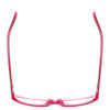 Top View of Vera Bradley Madeline Women Rectangle Designer Reading Glasses Red Pink Swirl 50mm