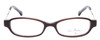 Front View of Vera Bradley KIDS Melissa Designer Reading Eye Glasses with Custom Cut Powered Lenses in Purple Brown Plum Petals Ladies Oval Full Rim Acetate 46 mm