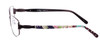 Side View of Vera Bradley Gail Designer Progressive Lens Blue Light Blocking Eyeglasses in Purple Pink Blue Flower Heather Ladies Rectangle Full Rim Metal 55 mm