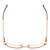 Top View of Vera Bradley KIDS Kacey Girl Reading Glasses Doodle Daisy Brown Blue Flower 46mm