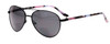Profile View of Vera Bradley Emily Aviator Bi-Focal Sunglass Black Pink Alpine Floral/Grey +1.50