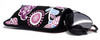 Top View of Vera Bradley Emily Aviator Bi-Focal Sunglass Black Pink Alpine Floral/Grey +1.50