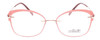 Front View of Silhouette Dynamic Color Wave Designer Single Vision Prescription Rx Eyeglasses in Matte Pink Ladies Cateye Full Rim Acetate 53 mm