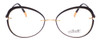 Front View of Silhouette Dynamic Color Wave Designer Single Vision Prescription Rx Eyeglasses in Matte Black Ladies Round Full Rim Acetate 55 mm