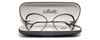 Top View of Silhouette Dynamic Color Wave Designer Single Vision Prescription Rx Eyeglasses in Matte Black Ladies Round Full Rim Acetate 55 mm
