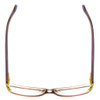 Top View of Tom Ford  Designer Reading Eye Glasses with Custom Cut Powered Lenses in Pink Brown Ladies Rectangle Full Rim Acetate 56 mm