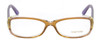 Front View of Tom Ford  Designer Reading Eye Glasses with Custom Cut Powered Lenses in Pink Brown Ladies Rectangle Full Rim Acetate 56 mm