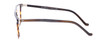 Side View of Santini Mavaldi  Designer Progressive Lens Blue Light Blocking Eyeglasses in Brown Unisex Classic Full Rim Acetate 54 mm