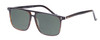Profile View of Santini Mavaldi  Designer Polarized Reading Sunglasses with Custom Cut Powered Smoke Grey Lenses in Brown Unisex Classic Full Rim Acetate 54 mm