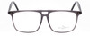 Profile View of Santini Mavaldi  Designer Progressive Lens Blue Light Blocking Eyeglasses in Crystal Grey Black Unisex Classic Full Rim Acetate 54 mm