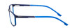 Side View of Santini Mavaldi  Designer Progressive Lens Blue Light Blocking Eyeglasses in Matte Blue Unisex Classic Full Rim Acetate 55 mm
