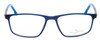 Profile View of Santini Mavaldi  Designer Progressive Lens Blue Light Blocking Eyeglasses in Matte Blue Unisex Classic Full Rim Acetate 55 mm