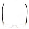 Top View of Santini Mavaldi Unisex Classic Designer Reading Glasses Matte Crystal Black 54mm