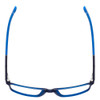 Top View of Santini Mavaldi  Designer Single Vision Prescription Rx Eyeglasses in Matte Blue Unisex Classic Full Rim Acetate 55 mm