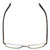 Top View of John Varvatos V150-GOL Mens Rectangle Designer Reading Glasses Antique Gold 56mm