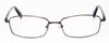 Front View of John Varvatos V150-GUN Rectangle Designer Reading Glasses Antique Gun Metal 56mm