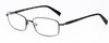 Profile View of John Varvatos V150-GUN Designer Progressive Lens Blue Light Blocking Eyeglasses in Antique Gun Metal Unisex Rectangle Full Rim Metal 56 mm