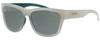 Profile View of Smith Optics EMBER Designer Polarized Sunglasses with Custom Cut Smoke Grey Lenses in Crystal Turquoise Blue Green Mens Classic Full Rim Acetate 56 mm