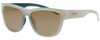 Profile View of Smith Optics EMBER Designer Polarized Sunglasses with Custom Cut Amber Brown Lenses in Crystal Turquoise Blue Green Mens Classic Full Rim Acetate 56 mm