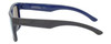 Side View of Smith Optic LOWDOWN 2 Unisex Square Sunglasses Matte Grey Blue/Green Mirror 55mm