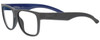 Profile View of Smith Optics LOWDOWN 2 Designer Progressive Lens Blue Light Blocking Eyeglasses in Matte Grey Blue Unisex Square Full Rim Acetate 55 mm