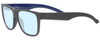 Profile View of Smith Optics LOWDOWN 2 Designer Progressive Lens Blue Light Blocking Eyeglasses in Matte Grey Blue Unisex Square Full Rim Acetate 55 mm