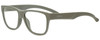 Profile View of Smith Optics LOWDOWN SLIM 2 Designer Reading Eye Glasses in Matte Grey Green Unisex Square Full Rim Acetate 55 mm