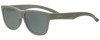 Profile View of Smith Optics LOWDOWN SLIM 2 Designer Polarized Sunglasses with Custom Cut Smoke Grey Lenses in Matte Grey Green Unisex Square Full Rim Acetate 55 mm