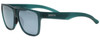 Profile View of Smith LOWDOWN XL 2 Unisex Sunglasses in Matte Green/Platinum Silver Mirror 60 mm