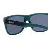 Close Up View of Smith LOWDOWN XL 2 Unisex Sunglasses in Matte Green/Platinum Silver Mirror 60 mm