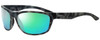 Profile View of Smith Optics REDDING Designer Polarized Reading Sunglasses with Custom Cut Powered Green Mirror Lenses in Matte Ash Grey Tortoise Havana Unisex Classic Full Rim Acetate 52 mm