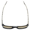 Top View of Smith COMEBACK Sunglasses Black White Canvas Splatter/Polarized Grey Green 58 mm