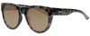 Profile View of Smith Optics CRUSADER Designer Polarized Sunglasses with Custom Cut Amber Brown Lenses in Camo Tortoise Havana Ladies Cateye Full Rim Acetate 53 mm