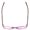 Top View of Vera Bradley Larissa Designer Reading Glasses in Rosewood Purple Tortoise 54 mm